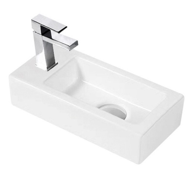 Insu Wall Hung Cloakroom Basin - Left Hand Tap Hole